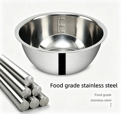 5er-Set Stapelbare Edelstahl-Rührschüsseln – Backen, Vorbereiten & Servieren