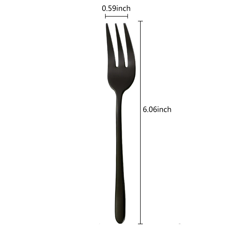 Edelstahl-Kuchengabeln – 1 bis 6 Stück, 4 Farben