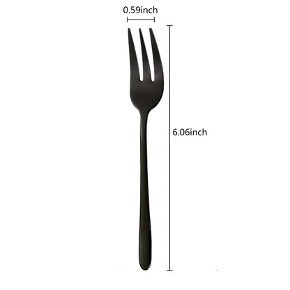 Edelstahl-Kuchengabeln – 1 bis 6 Stück, 4 Farben