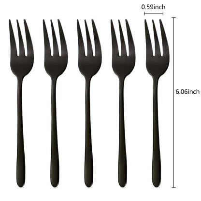 Edelstahl-Kuchengabeln – 1 bis 6 Stück, 4 Farben
