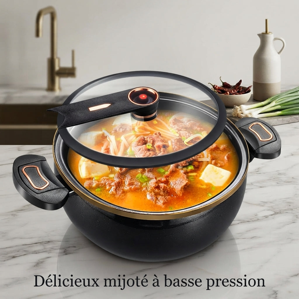 Mijoté de bœuf dans l'autocuiseur 7 L noir