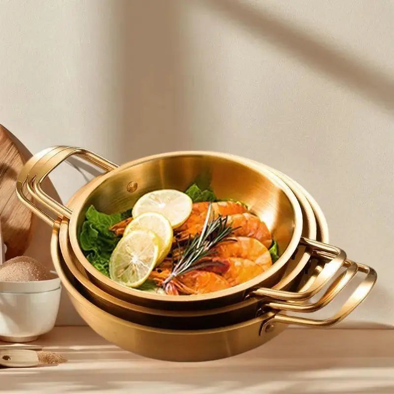 Set Coréen Inox – Casserole Nouilles & Poêles, Cuisine Asiatique