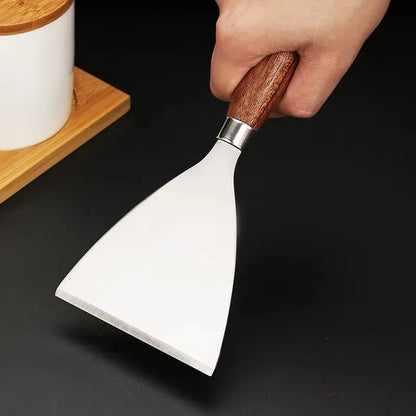 Plancha-Spachtel aus Edelstahl mit Eckigem Kopf – Burger, Crêpes & Schaber