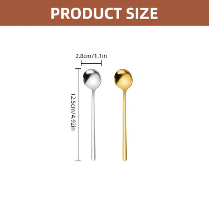 10er-Set Edelstahl-Teelöffel – Gold oder Silber