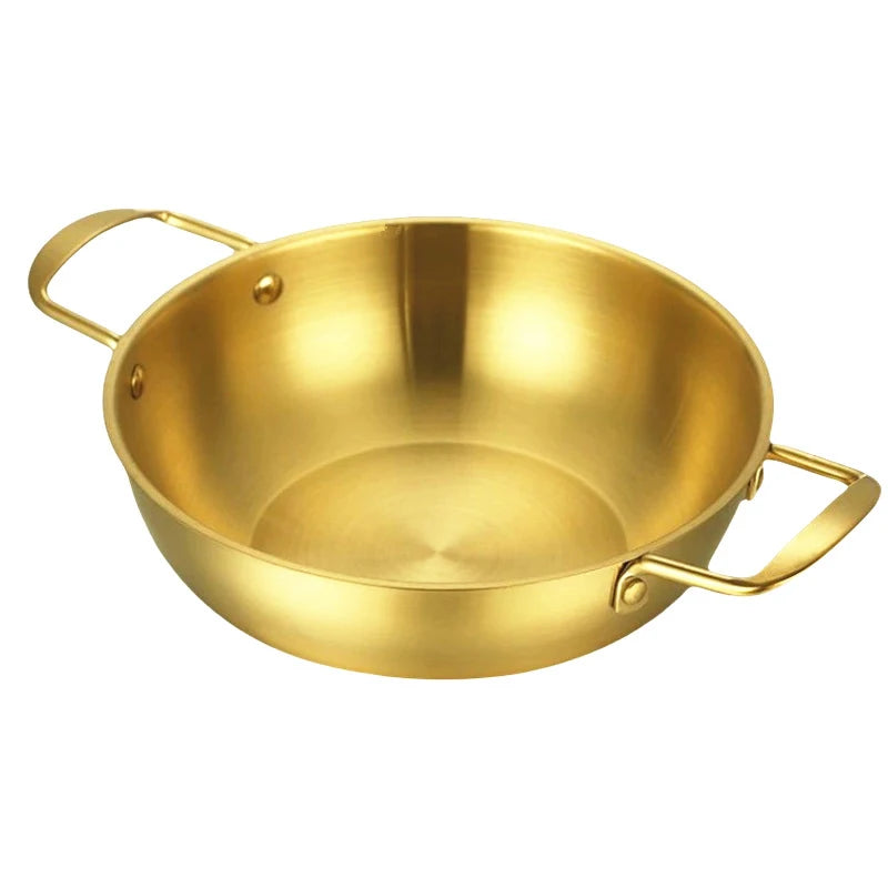 Casserole Nouilles Instantanées Inox Dorée – Dry Pot 2 Anses