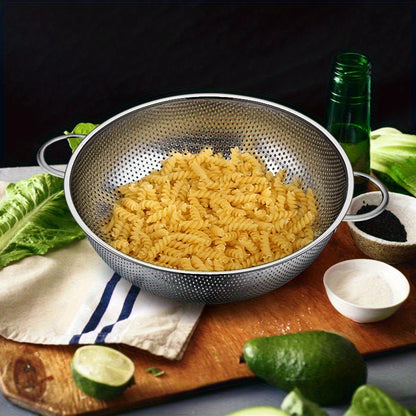 3er-Set Edelstahlsiebe mit Griffen – Pasta, Gemüse & Reis