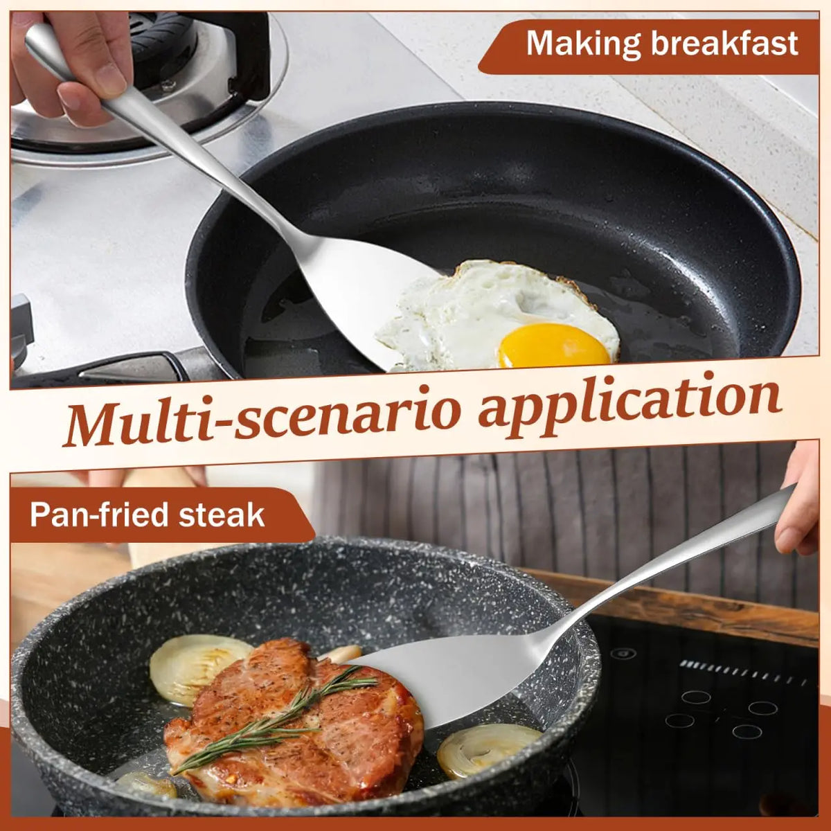 Mini RVS Spatel – Pannenkoeken, Burgers & Bakken