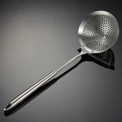 Feiner Edelstahl-304-Schaumlöffel mit Gebogenem Griff – 10 bis 18 cm