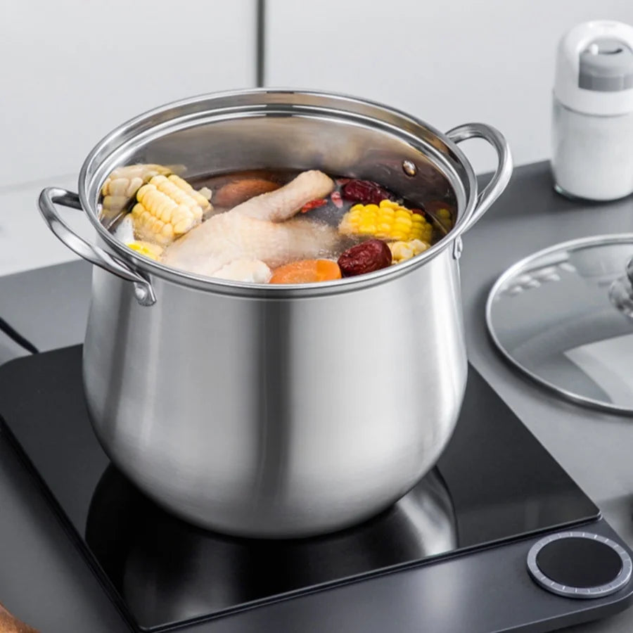 Grande Marmite Inox – Soupes & Ragouts, Facile à Nettoyer