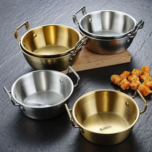 Bol Coréen Inox 304 avec Anse – Riz, Sauces & Snacks à Table