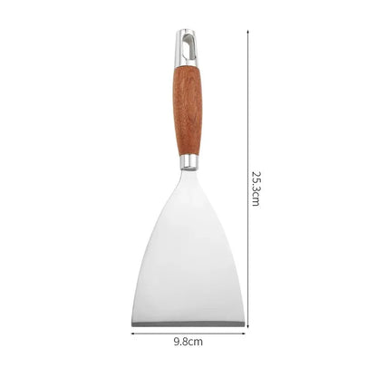 Plancha-Spachtel aus Edelstahl mit Eckigem Kopf – Burger, Crêpes & Schaber