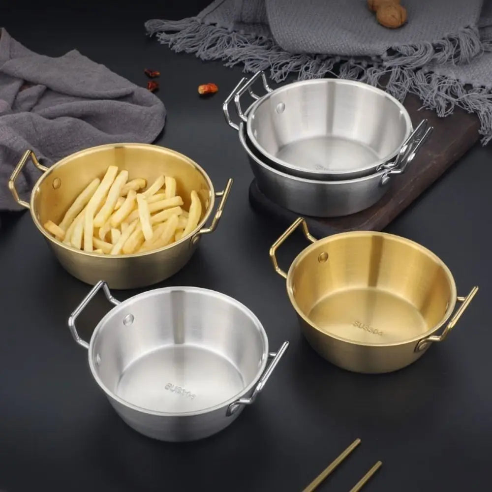 Bol Coréen Inox 304 avec Anse – Riz, Sauces & Snacks à Table