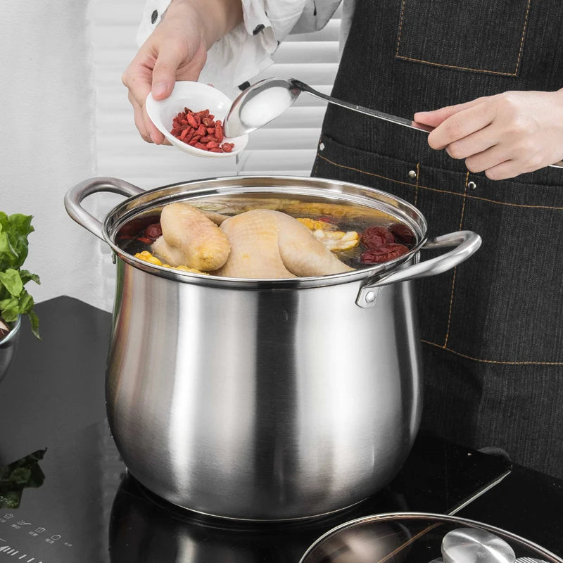 Grande Marmite Inox – Soupes & Ragouts, Facile à Nettoyer