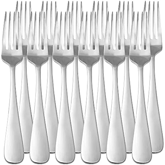 Lot de 12 Fourchettes de Table Inox Robustes – Lave-Vaisselle