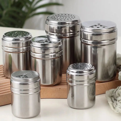 RVS Kruidenpot met Draaideksel – Zout, Peper & Suiker