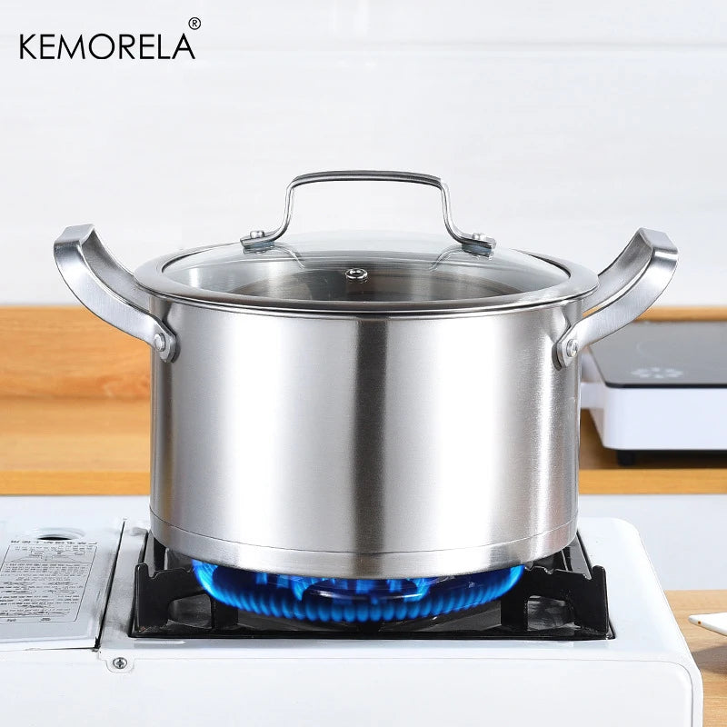 Set Casseroles Inox 16-20-24 cm – Soupe, Lait & Vapeur, Induction