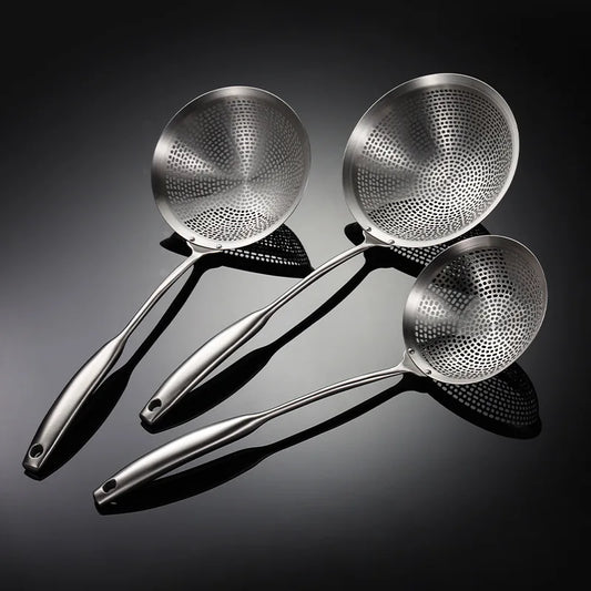 Écumoire Fine Inox 304 à Manche Courbé – 10 à 18 cm