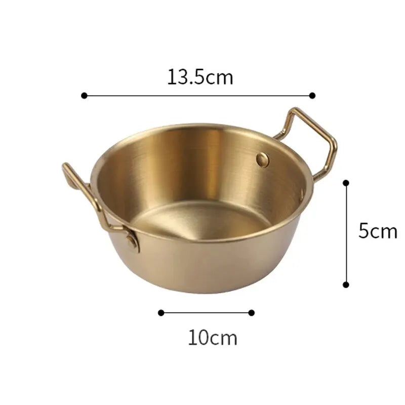 Gouden RVS 304 Kom met Handvat – Ramen, Salade & Snacks