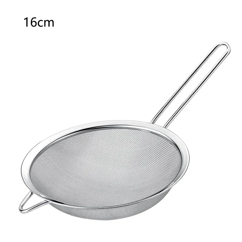Feines Edelstahlsieb 7 bis 18 cm – Mehl, Öl & Puderzucker
