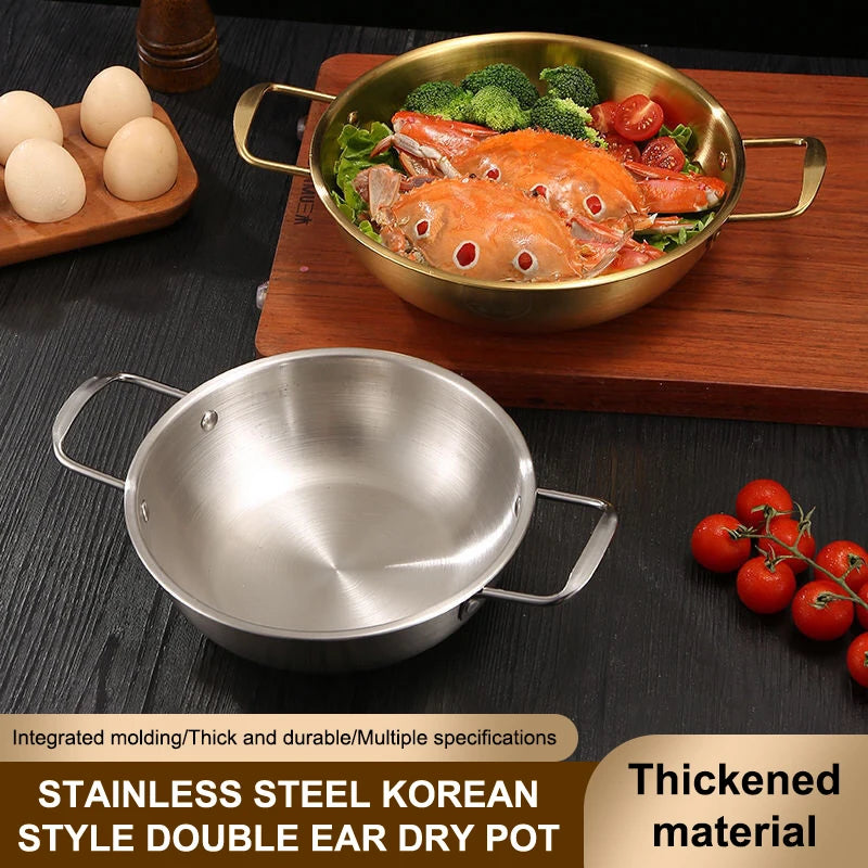 Casserole Nouilles Instantanées Inox Dorée – Dry Pot 2 Anses