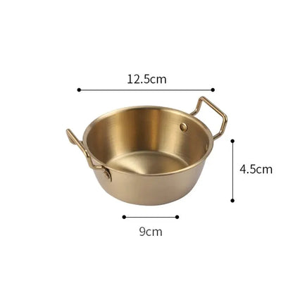 Gouden RVS 304 Kom met Handvat – Ramen, Salade & Snacks