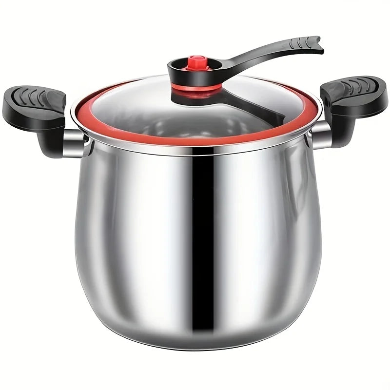 Faitout Inox Ventre Large avec Couvercle Verre – Soupe Induction