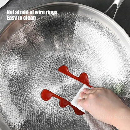 Wok Titane Inox 32/34 cm – Antiadhésif Gaz & Induction Grande Taille