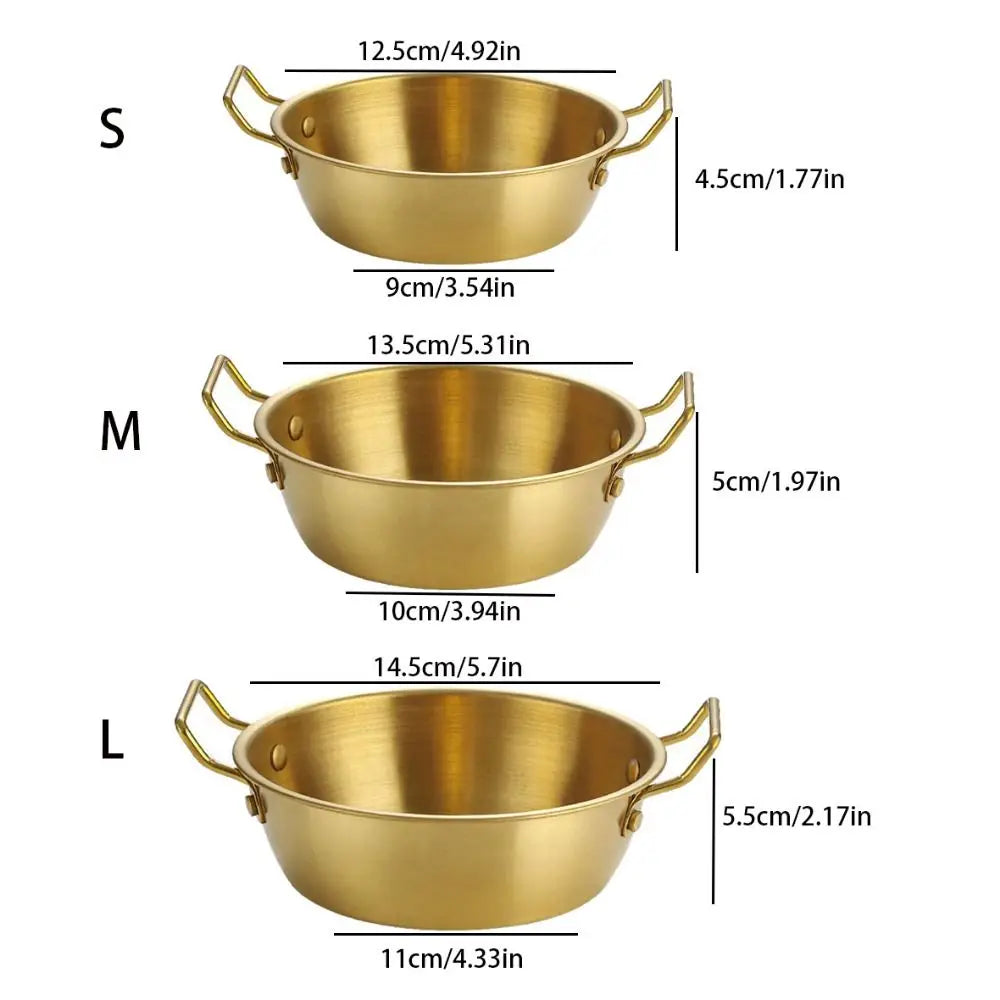 Bol Coréen Inox 304 avec Anse – Riz, Sauces & Snacks à Table