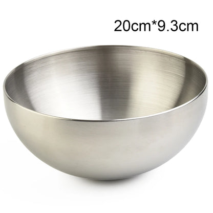 Goldene oder Silberne Schüssel aus Edelstahl 304 – Salat, Ramen & Obst, 12–20 cm