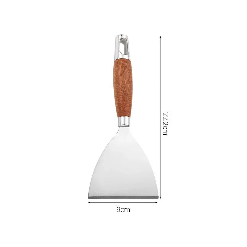Plancha-Spachtel aus Edelstahl mit Eckigem Kopf – Burger, Crêpes & Schaber