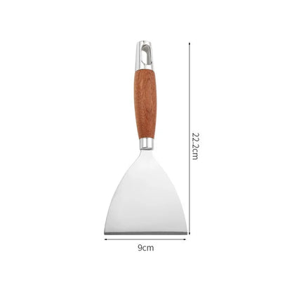 Plancha-Spachtel aus Edelstahl mit Eckigem Kopf – Burger, Crêpes & Schaber