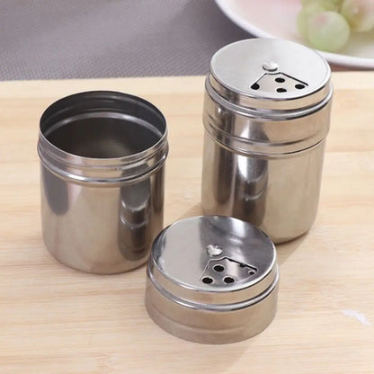 RVS Kruidenpot met Draaideksel – Zout, Peper & Suiker