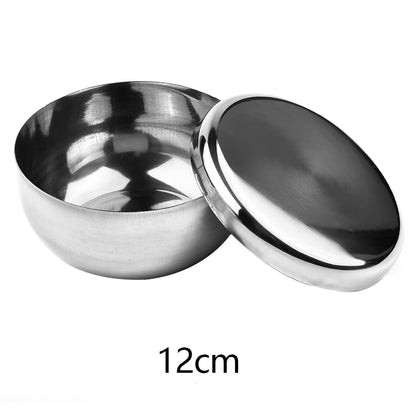 Koreanische Edelstahl-Reisschale mit Deckel – 8,5 bis 12 cm