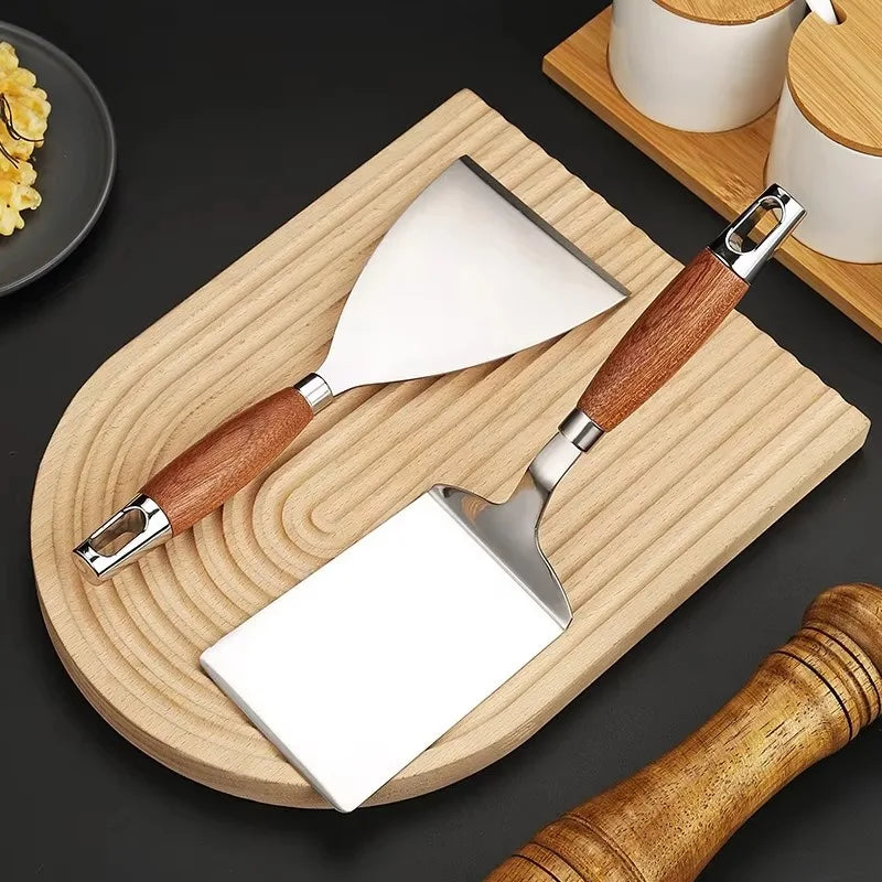 Plancha-Spachtel aus Edelstahl mit Eckigem Kopf – Burger, Crêpes & Schaber