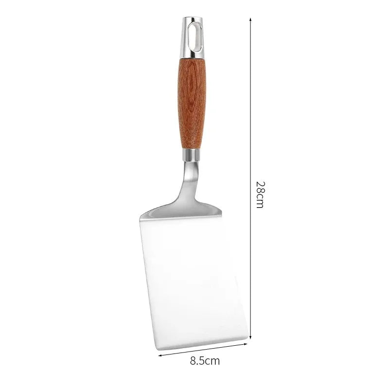 Plancha-Spachtel aus Edelstahl mit Eckigem Kopf – Burger, Crêpes & Schaber