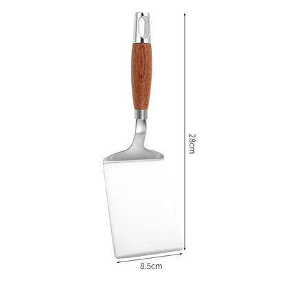 Plancha-Spachtel aus Edelstahl mit Eckigem Kopf – Burger, Crêpes & Schaber