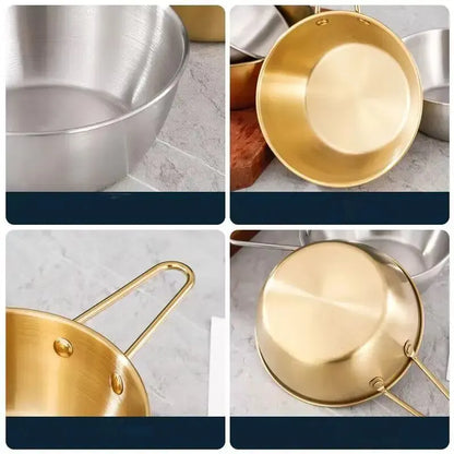 Gouden RVS 304 Kom met Handvat – Ramen, Salade & Snacks