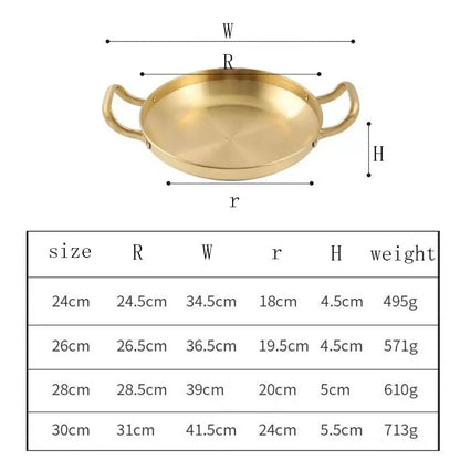 Plaque BBQ Inox 22-30 cm – Saladier, Dry Pot & Hot Pot, Induction