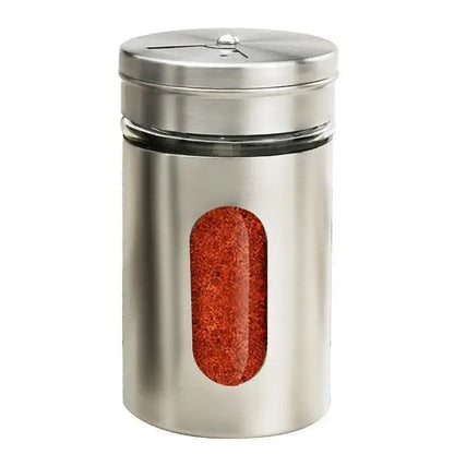 Strooier van Glas & RVS – Zout, Peper & BBQ-Kruiden