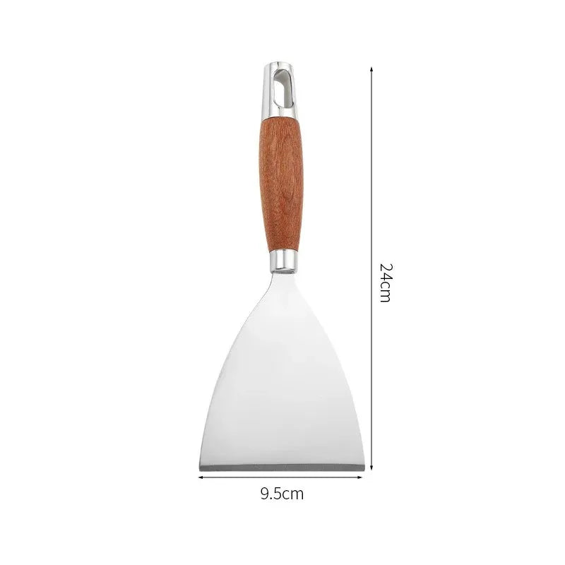 Plancha-Spachtel aus Edelstahl mit Eckigem Kopf – Burger, Crêpes & Schaber