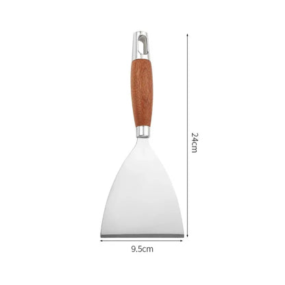 Plancha-Spachtel aus Edelstahl mit Eckigem Kopf – Burger, Crêpes & Schaber