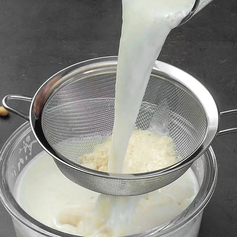 Feines Edelstahlsieb 7 bis 18 cm – Mehl, Öl & Puderzucker