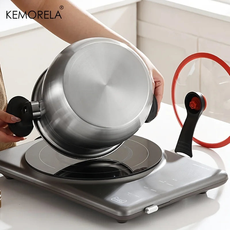 Faitout Inox Ventre Large avec Couvercle Verre – Soupe Induction