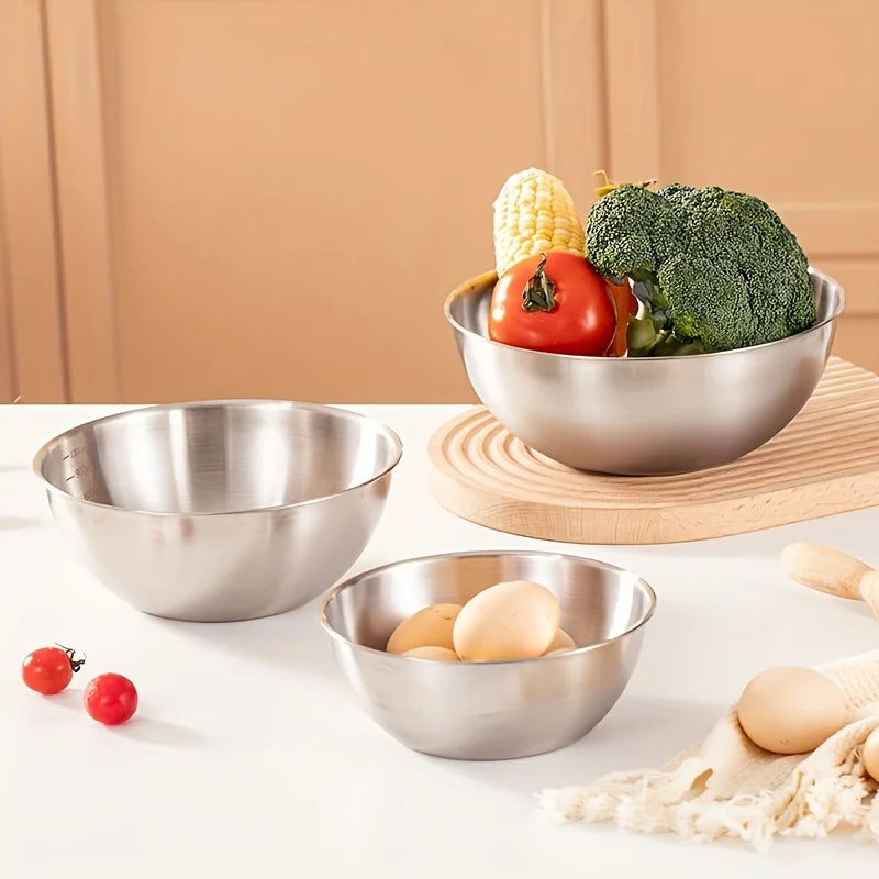 Set van 3 RVS Mengkommen – Koken, Bakken & Serveren