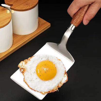 Plancha-Spachtel aus Edelstahl mit Eckigem Kopf – Burger, Crêpes & Schaber