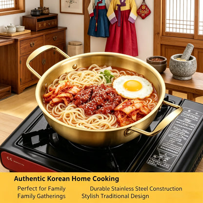 Casserole Ramen Coréenne Dorée – Style Restaurant, Induction