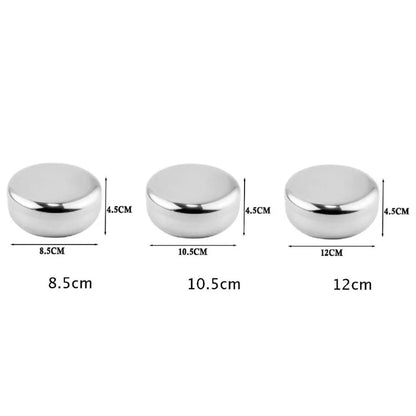 Koreanische Edelstahl-Reisschale mit Deckel – 8,5 bis 12 cm