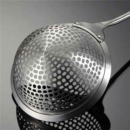 Feiner Edelstahl-304-Schaumlöffel mit Gebogenem Griff – 10 bis 18 cm