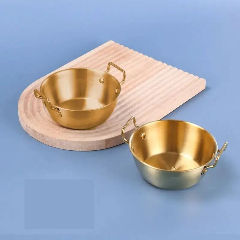 Gouden RVS 304 Kom met Handvat – Ramen, Salade & Snacks