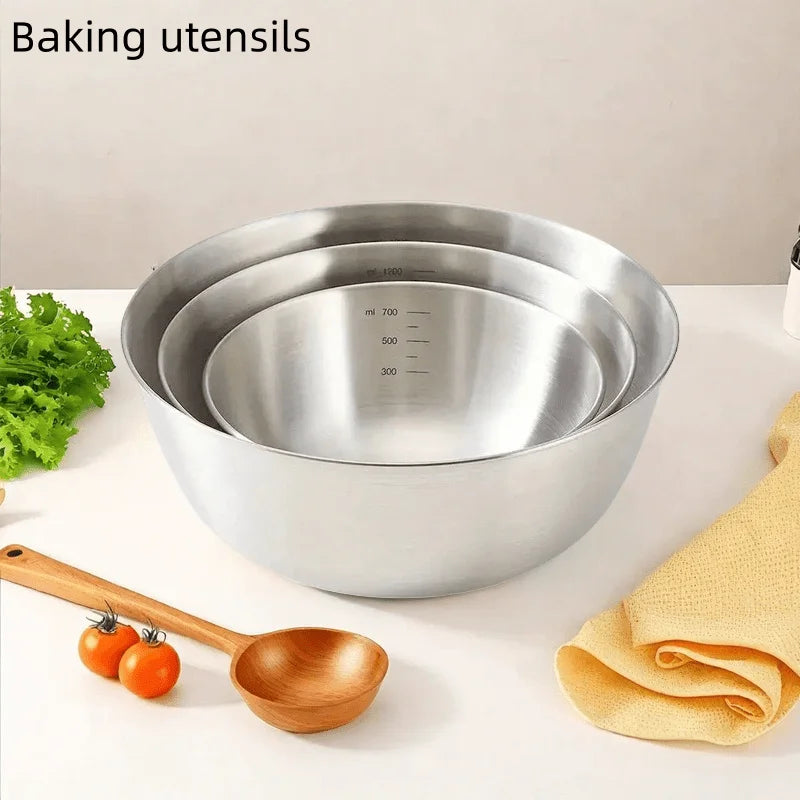 Set van 3 RVS Mengkommen – Koken, Bakken & Serveren